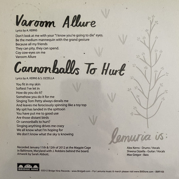 Lemuria (3) : Varoom Allure (7", S/Sided, Etch, Pur)
