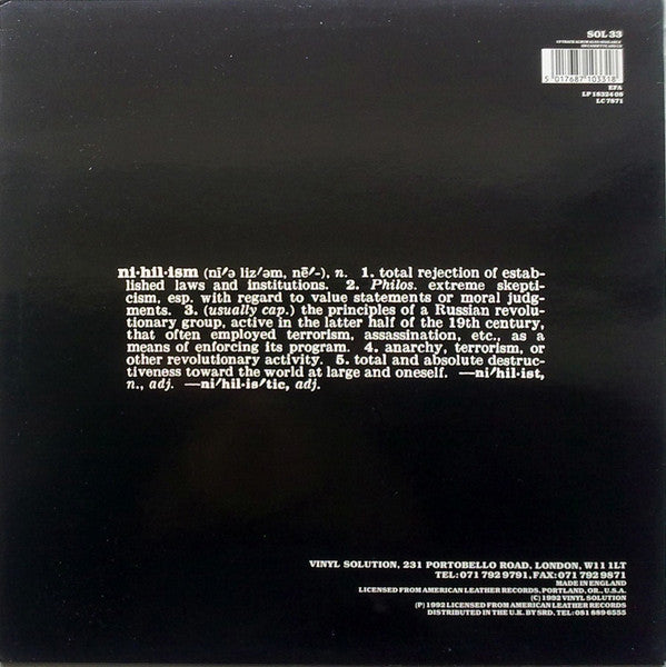 Poison Idea : Blank Blackout Vacant (LP, Album)
