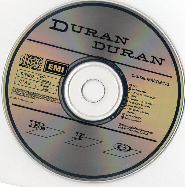 Duran Duran : Rio (CD, Album, RE, EMI)