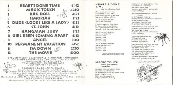 Aerosmith : Permanent Vacation (CD, Album, RSA)