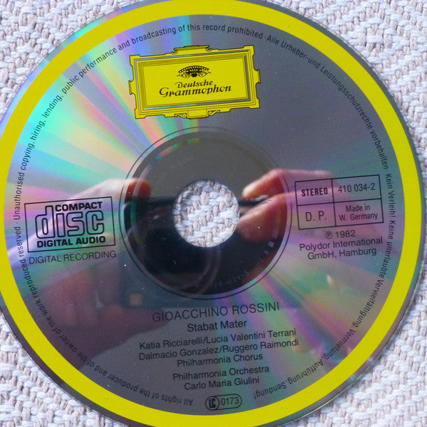 Rossini* - Katia Ricciarelli • Lucia Valentini Terrani • Dalmacio Gonzalez • Ruggero Raimondi, Philharmonia Orchestra & Philharmonia Chorus, Carlo Maria Giulini : Stabat Mater (CD, RE, PAL, PMD)