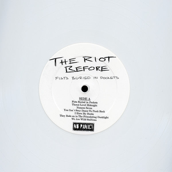 The Riot Before : Fists Buried In Pockets (LP, Album, Whi)