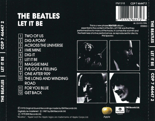 The Beatles : Let It Be (CD, Album, RE, RM)