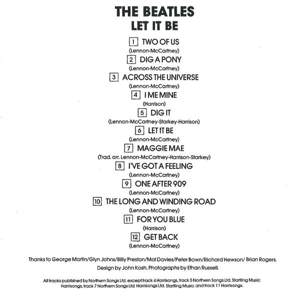 The Beatles : Let It Be (CD, Album, RE, RM)