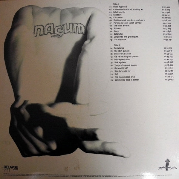Nasum : Human 2.0 (LP, Album, Whi)