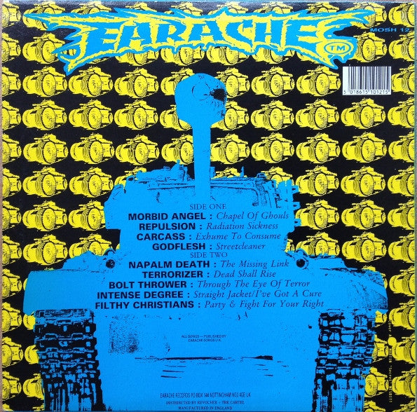 Various : Grindcrusher - The Earache Sampler (LP, Comp, Smplr)