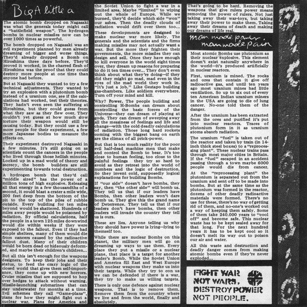 Crass : Nagasaki Nightmare / Big A Little A (7", Single, MPO)