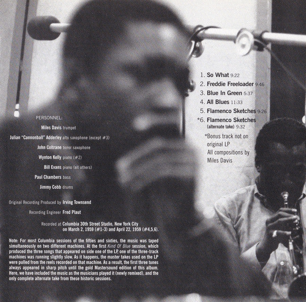Miles Davis : Kind Of Blue (CD, Album, RE, RM)