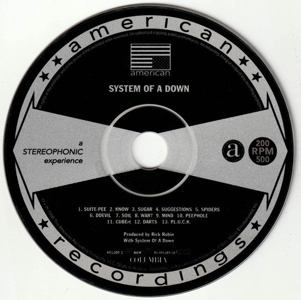System Of A Down : System Of A Down (CD, Album)