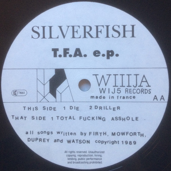 Silverfish : T.F.A. e.p. (12", EP, Sil)
