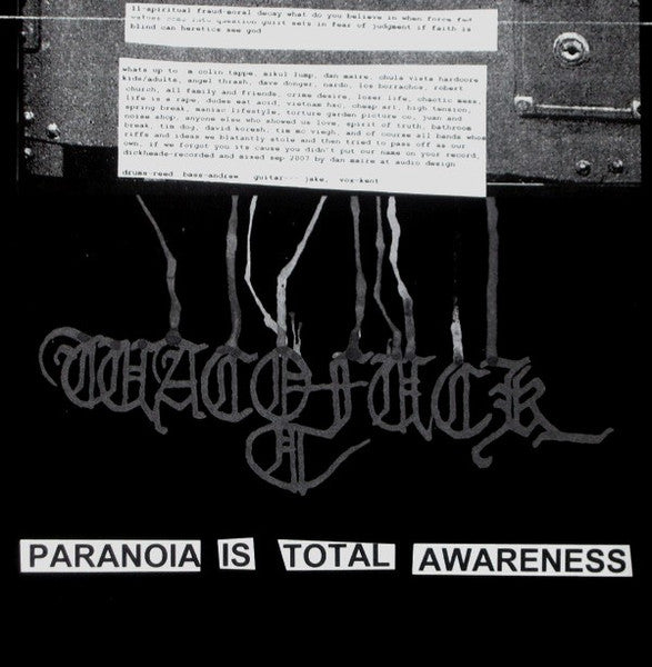 Waco Fuck : Paranoia Is Total Awareness (CD, Album)