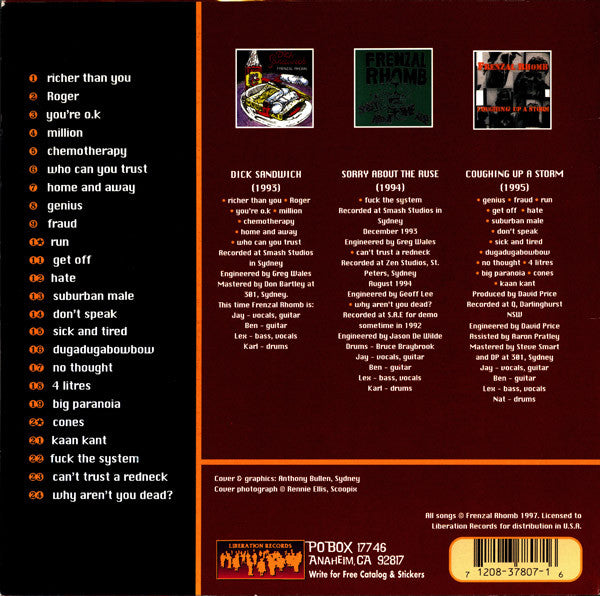 Frenzal Rhomb : Once A Jolly Swagman, Always A Jolly Swagman (LP, Comp)