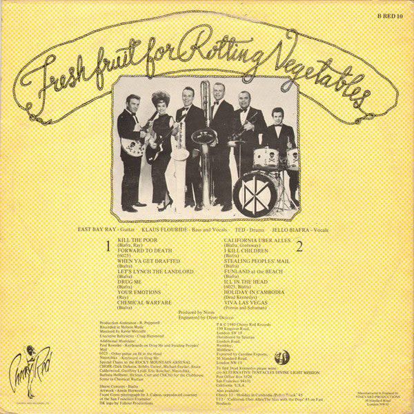Dead Kennedys : Fresh Fruit For Rotting Vegetables (LP, Album)