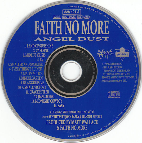 Faith No More : Angel Dust (CD, Album, RE)