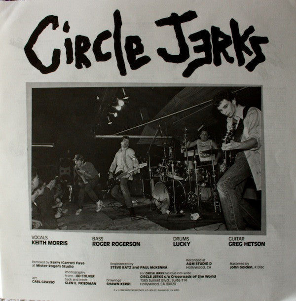 Circle Jerks : Wild In The Streets (LP, Album, RE)