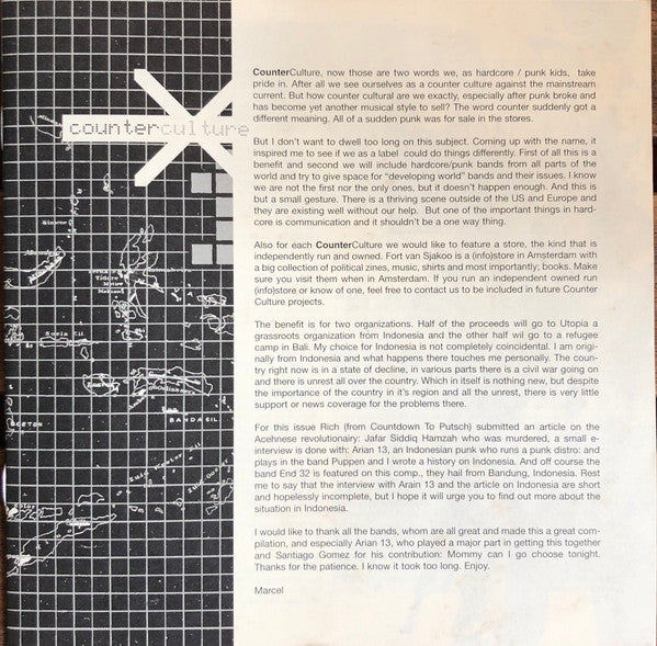 Various : Counter Culture International Benefit Comp. (7", Comp)