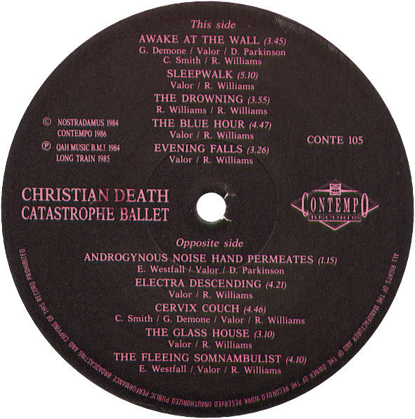 Christian Death : Catastrophe Ballet (LP, Album)