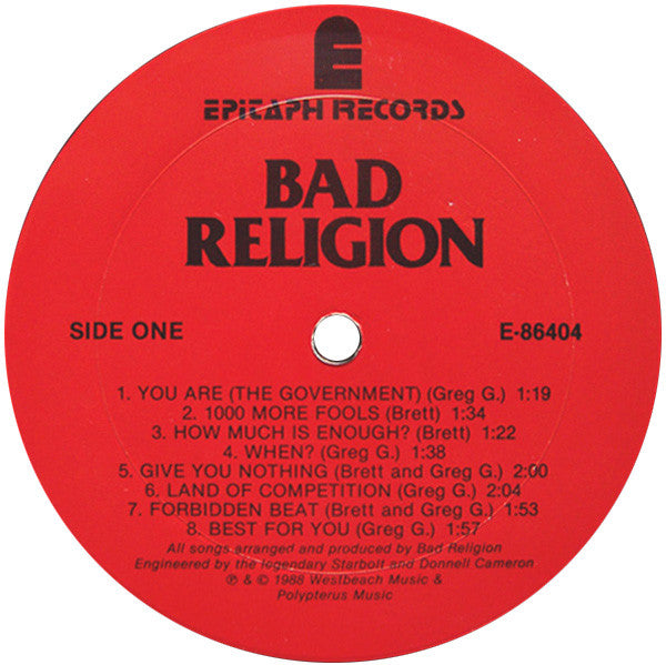Bad Religion : Suffer (LP, Album, RP)