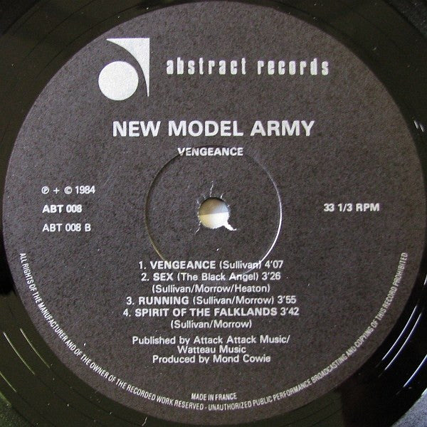 New Model Army : Vengeance (LP, Album)