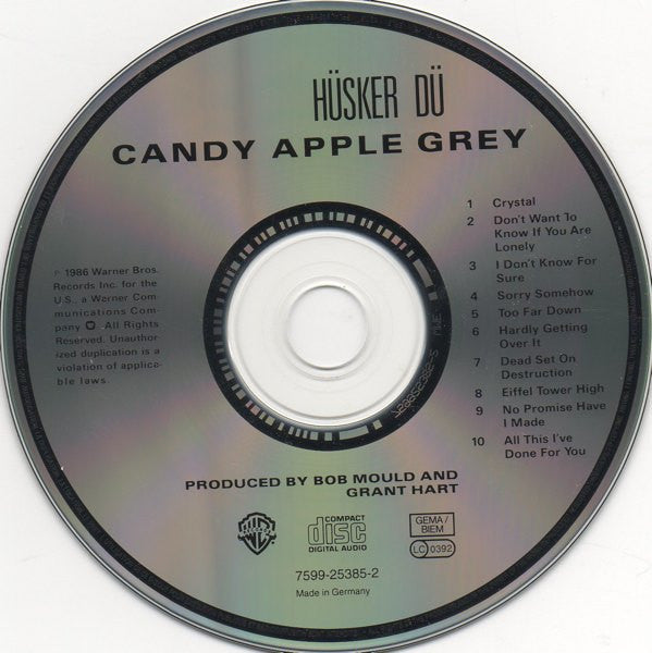 Hüsker Dü : Candy Apple Grey (CD, Album, RE)