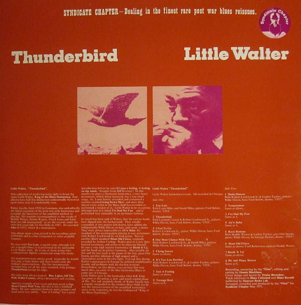 Little Walter : Thunderbird (LP, Comp, RE)