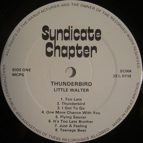 Little Walter : Thunderbird (LP, Comp, RE)
