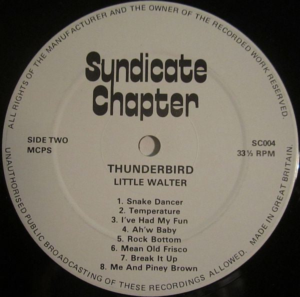 Little Walter : Thunderbird (LP, Comp, RE)