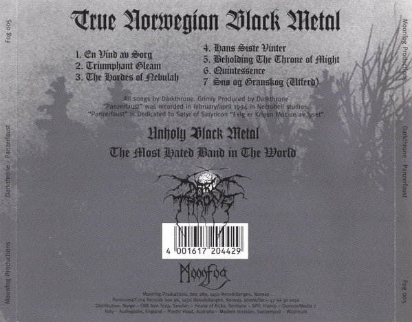 Darkthrone : Panzerfaust (CD, Album)