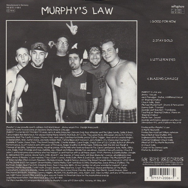 Murphy's Law (2) : Good For Now (7", Single)