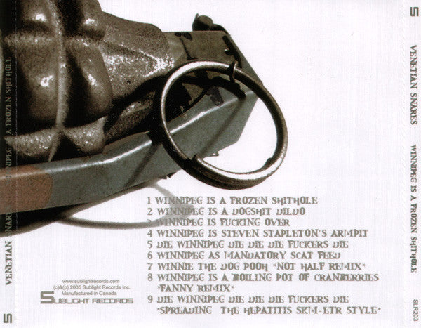 Venetian Snares : Winnipeg Is A Frozen Shithole (CD, Album)