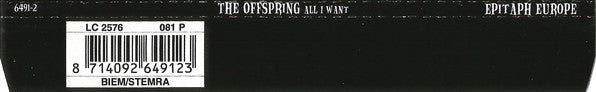 The Offspring : All I Want (CD, Single)