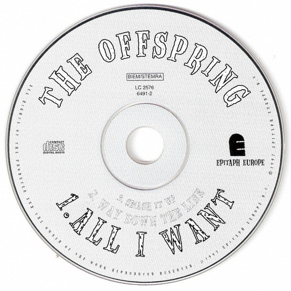 The Offspring : All I Want (CD, Single)