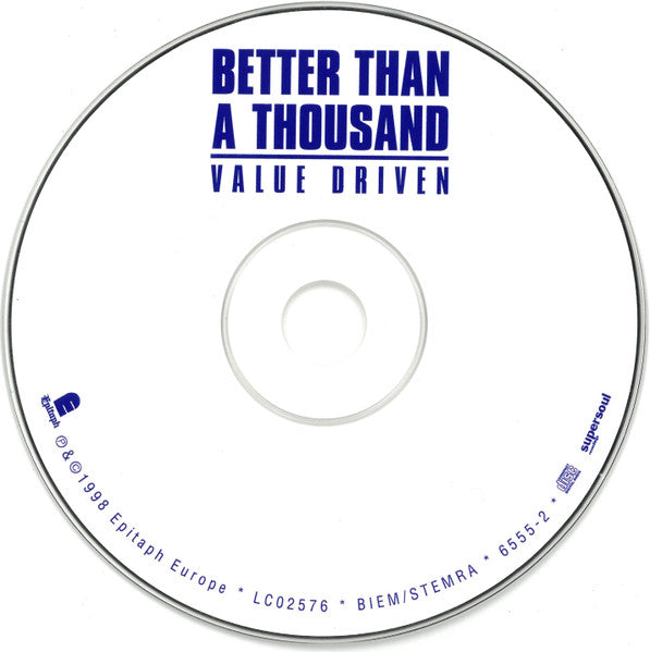 Better Than A Thousand : Value Driven (CD, Album)