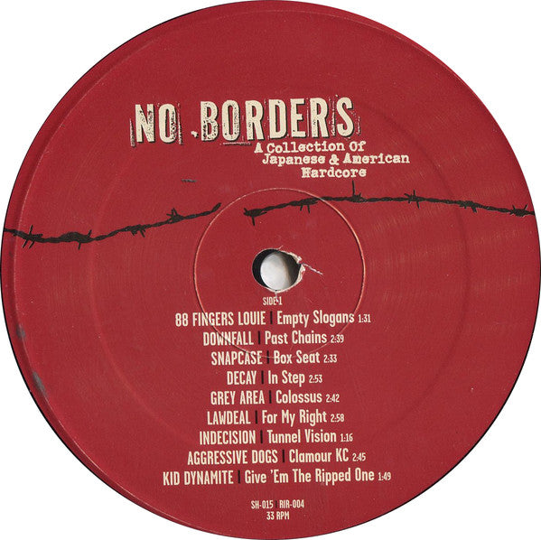 Various : No Borders (A Collection Of Japanese & American Hardcore) (LP, Comp)