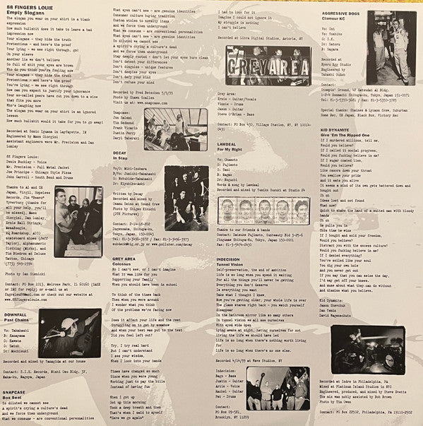 Various : No Borders (A Collection Of Japanese & American Hardcore) (LP, Comp)