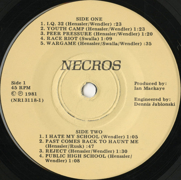 Necros (2) : I.Q. 32 (7", EP, RP, Tan)