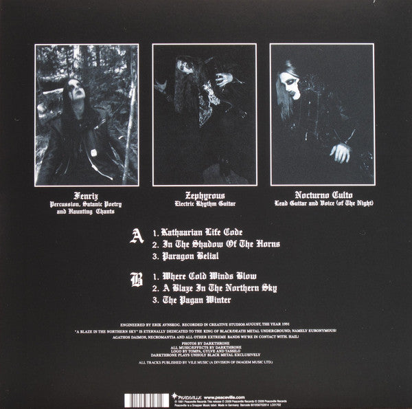 Darkthrone : A Blaze In The Northern Sky (LP, Album, RE, RP)