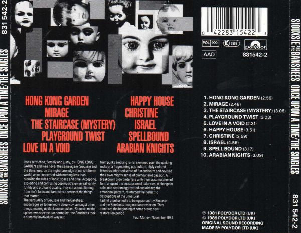 Siouxsie And The Banshees* : Once Upon A Time/The Singles (CD, Album, Comp, RE)