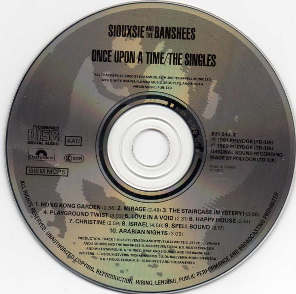 Siouxsie And The Banshees* : Once Upon A Time/The Singles (CD, Album, Comp, RE)
