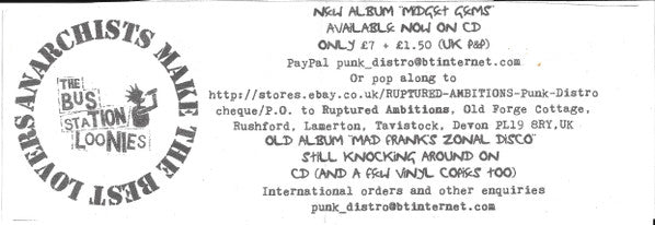 The Bus Station Loonies : Mad Frank's Zonal Disco (CD, Album)