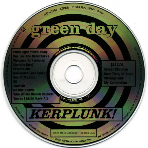 Green Day : Kerplunk (CD, Album)