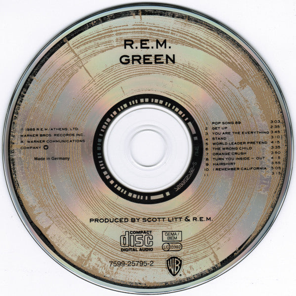 R.E.M. : Green (CD, Album, RE, RP)