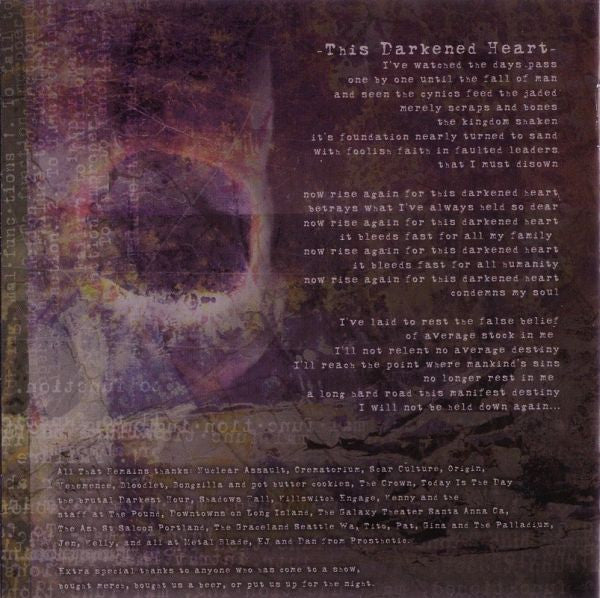 All That Remains : This Darkened Heart (CD, Album)