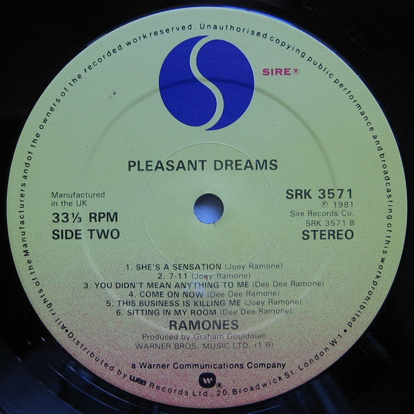 Ramones : Pleasant Dreams (LP, Album)