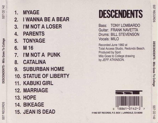 Descendents : Milo Goes To College (CD, Album, RE)