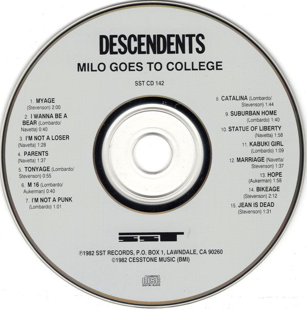 Descendents : Milo Goes To College (CD, Album, RE)