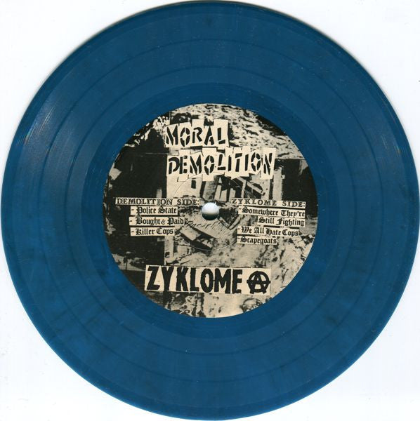 Zyklome A / Moral Demolition : Repression EP (7", Ltd, RE, Blu)