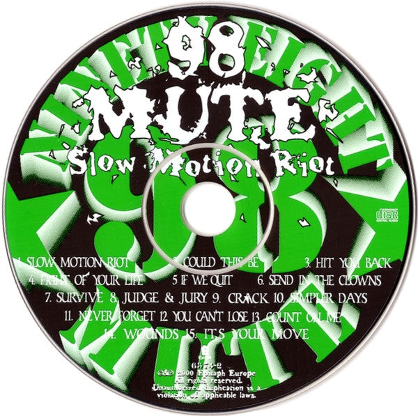 98 Mute : Slow Motion Riot (CD, Album)