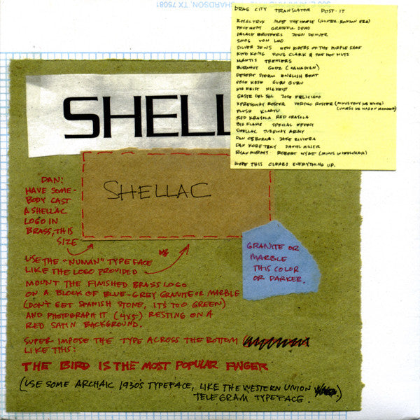 Shellac : The Bird Is The Most Popular Finger (7", Single)