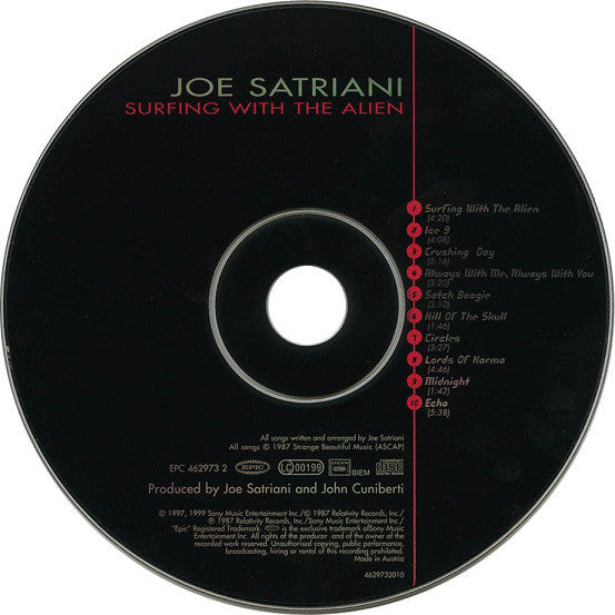 Joe Satriani : Surfing With The Alien (CD, Album, RE, RM)